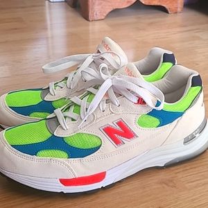 New Balance 992 2021 Collection White, Green Silver Men's Running Shoes